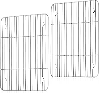 Cooling Rack, 15.3” x 11.1” Stainless Steel Wire Baking Rack for Cooking Roasting Grilling, Fit for Oven Pan, Oven & Dishwasher Safe, Non-toxic & Heavy-Duty, 2PCS