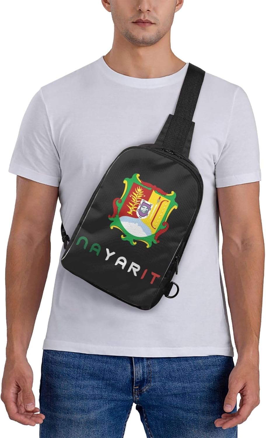 Nayarit Mexico State Mini Crossbody Sling Backpack Shoulder Chest Bag Daypack for Hiking Traveling