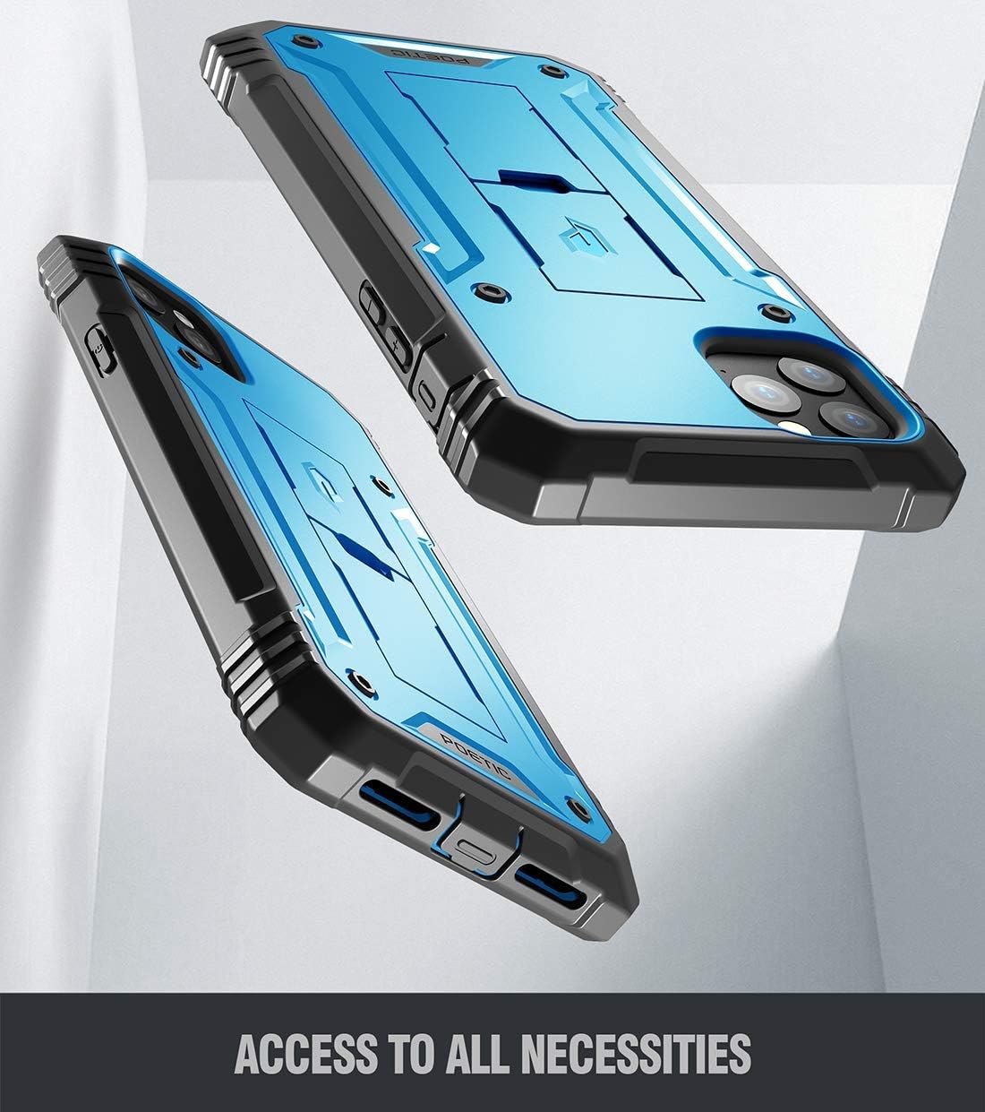Gеt Dіѕсоunt оƒƒеr iPhone 11 Pro Max Rugged Case with Kickstand, Poetic Full-Body Dual-Layer Shockproof Protective Cover, Built-in-Screen Protector, Revolution Series, for Apple iPhone 11 Pro Max (2019) 6.5 Inch, Blue