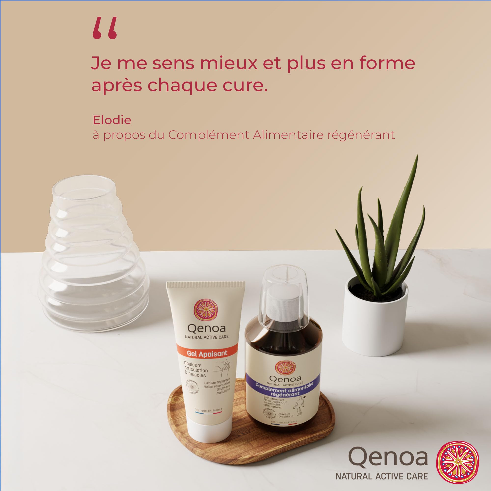 Lot Gel Apaisant 75ml + Complément Alimentaire Régénérant 500ml - Silicium Durable, Gel pour les articulations et les muscles, Complément articulaire naturel, Douleurs Musculaires sport