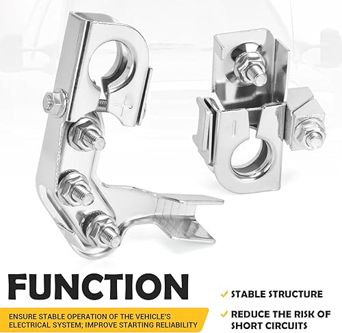 Miniatura 4 de 926-603 Conector de terminal de batería positivo con 3 postes auxiliares, repuesto para Ford F-250 F-350 F-450 y Chevy Silverado 1500 2500 3500,
