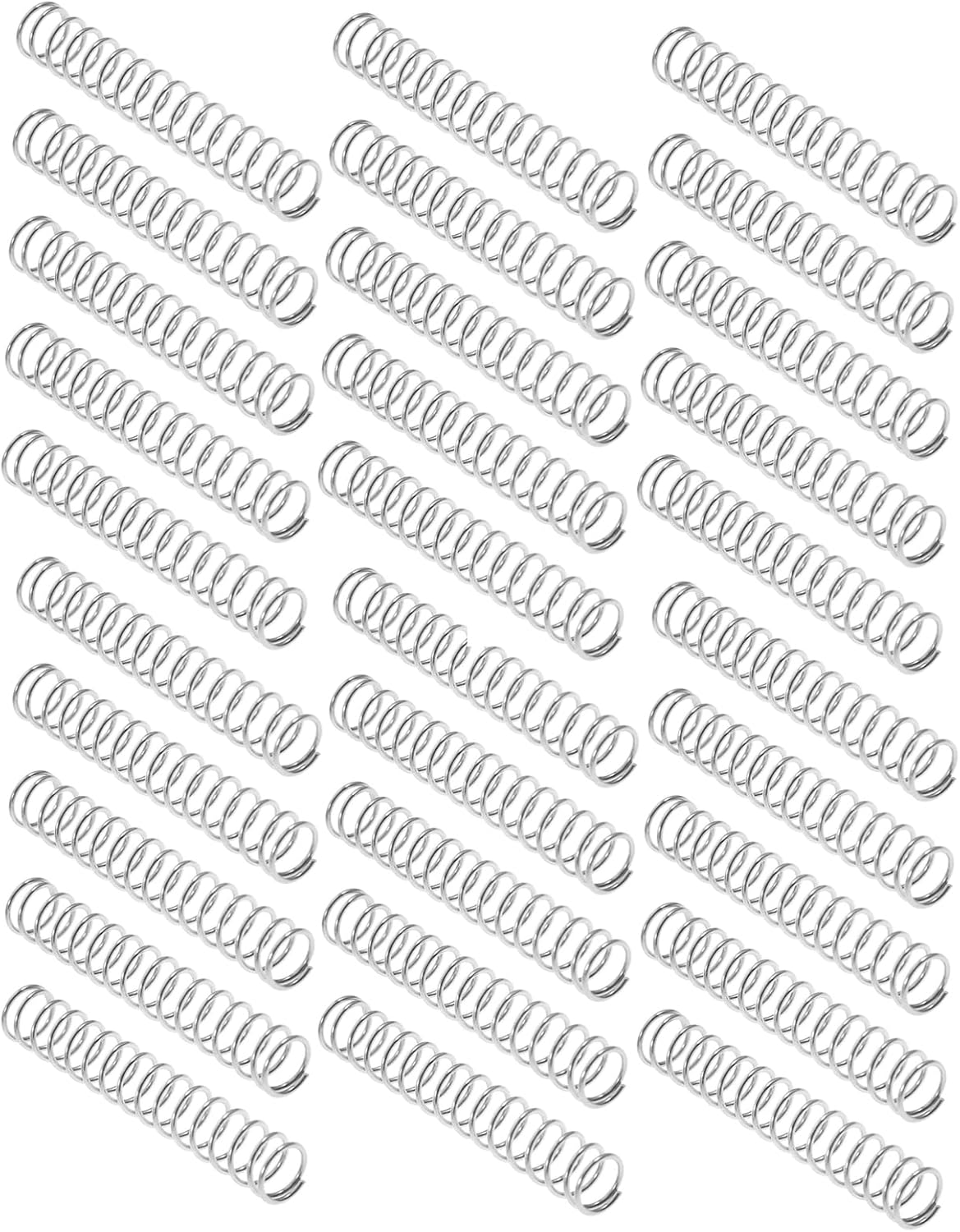Springs 304 Stainless Steel Compression Spring, Outer Diameter 3Mm Wire Diameter 0.3Mm for Home Repairs Mechanical, 50 Pcs,0.3×3×18mm(0.3x3x45mm)
