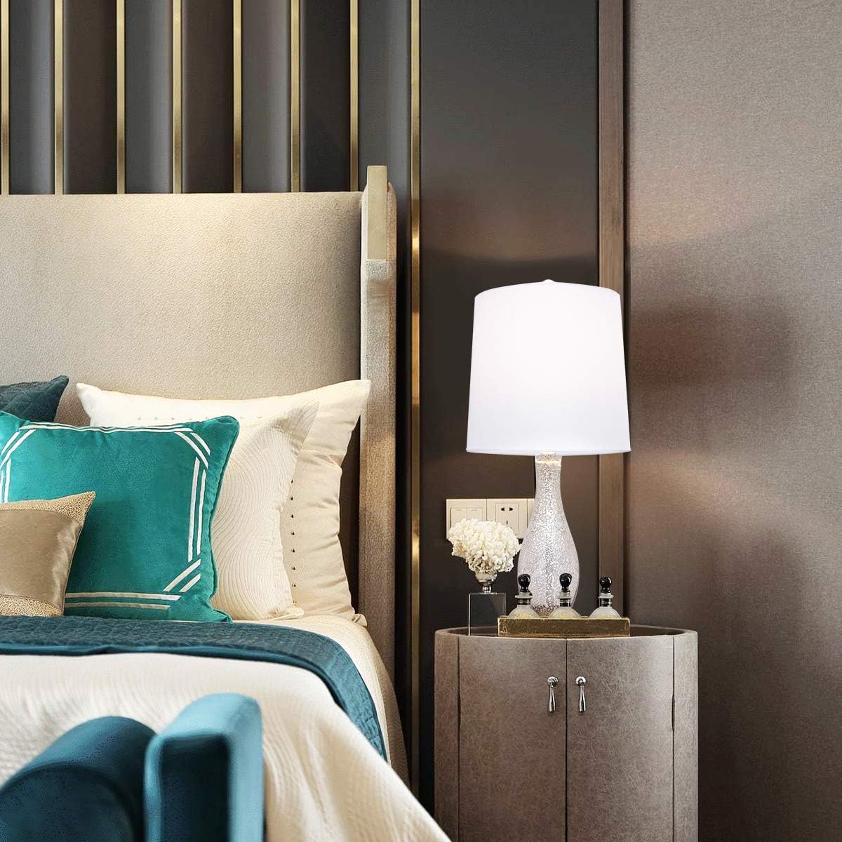 🔥 Flash Sale Oneach Table Lamps Set of 2 for Living Room 20 Modern Nightstand Lamp with Fabric Shade Glass Bedside Desk Lamp for Bedroom Kid's Room Girls Room Office Glass Silver 50% Off Discount Oneach Table Lamps Set of 2 for Living Room 20 Modern Nightstand Lamp with Fabric Shade Glass Bedside Desk Lamp for Bedroom Kid's Room Girls Room Office Glass Silver