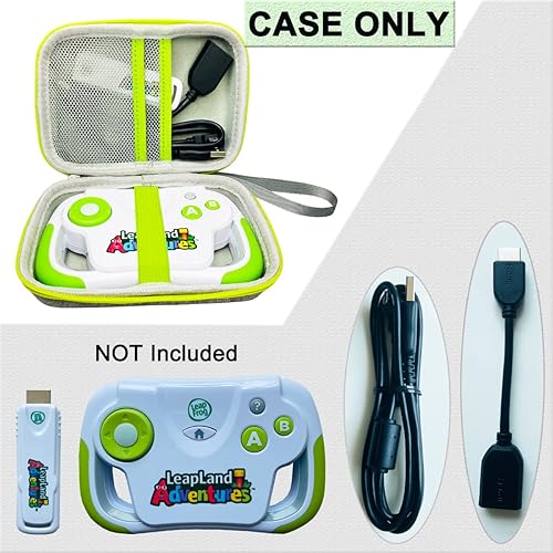 Miniatura 2 de JCHPINE Estuche rígido de transporte para Leapfrog LeapLand Adventures Learning Video Games, soporte protector de almacenamiento para HDMI Game