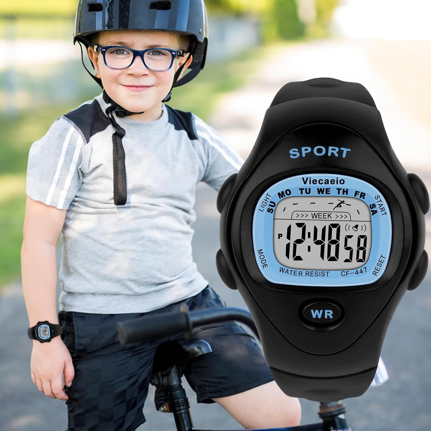 Kids Shock and Water Resistant Sports Watch 3 Piece Gift Set for Boys and Girls