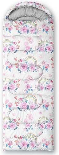 Vista 95 de Axolotl Moon Stars - Saco de dormir para niños, saco de dormir ligero y cálido para clima frío, saco de dormir portátil impermeable para camping