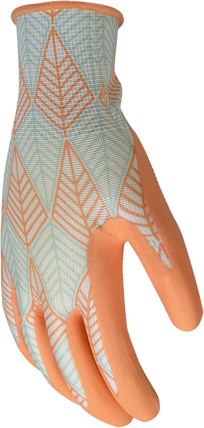 DIGZ 79785-26 Honeycomb Grip Latex Coating, Flexible Water and Dirt-Resistant Gardening Gloves