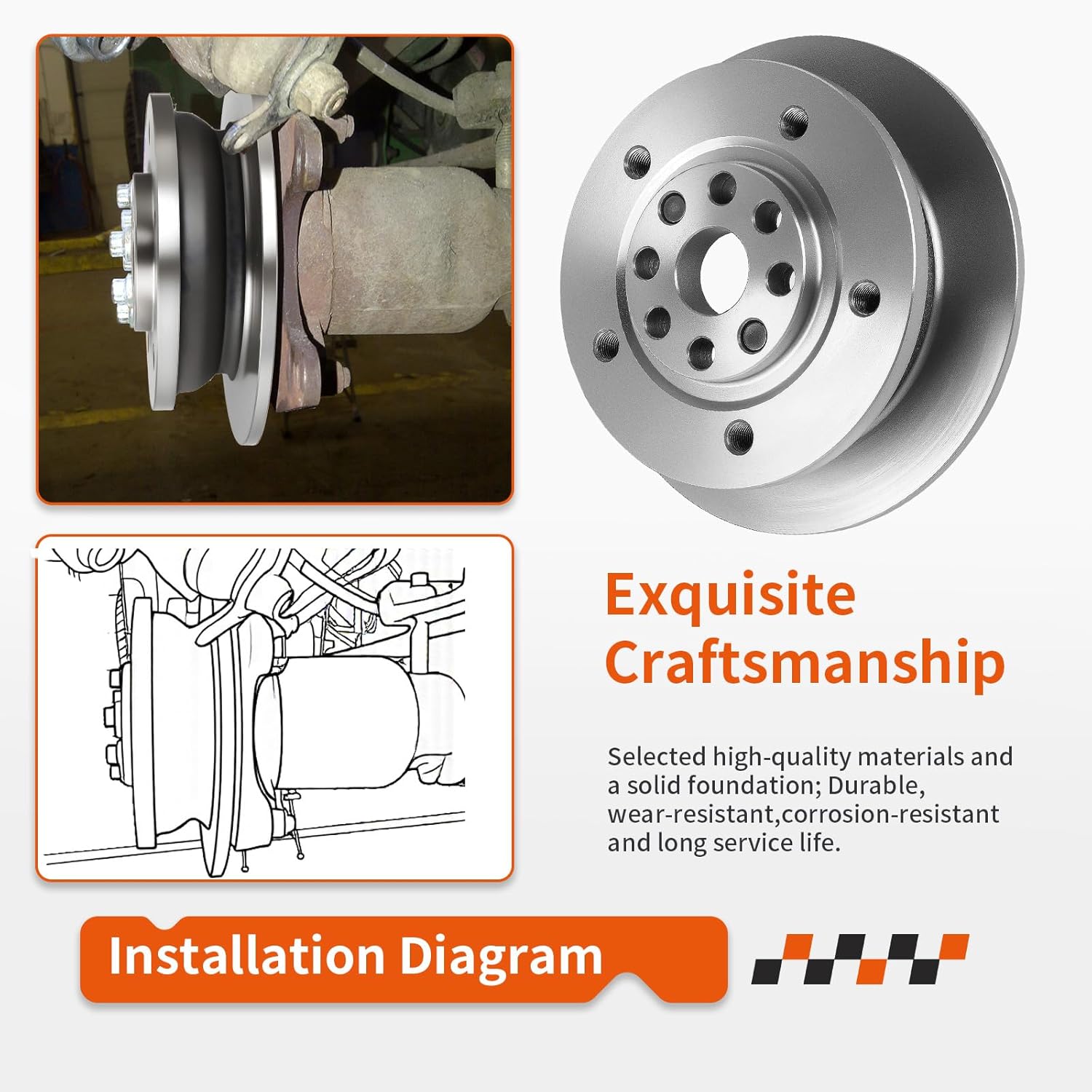 Rear Wheel Brake Disc Rotor Hub For John Deere HPX Gator Trail 4X2 4X4 TX Gator 4X2 Turf HPX615E Gator HPX815E Gator AM135647