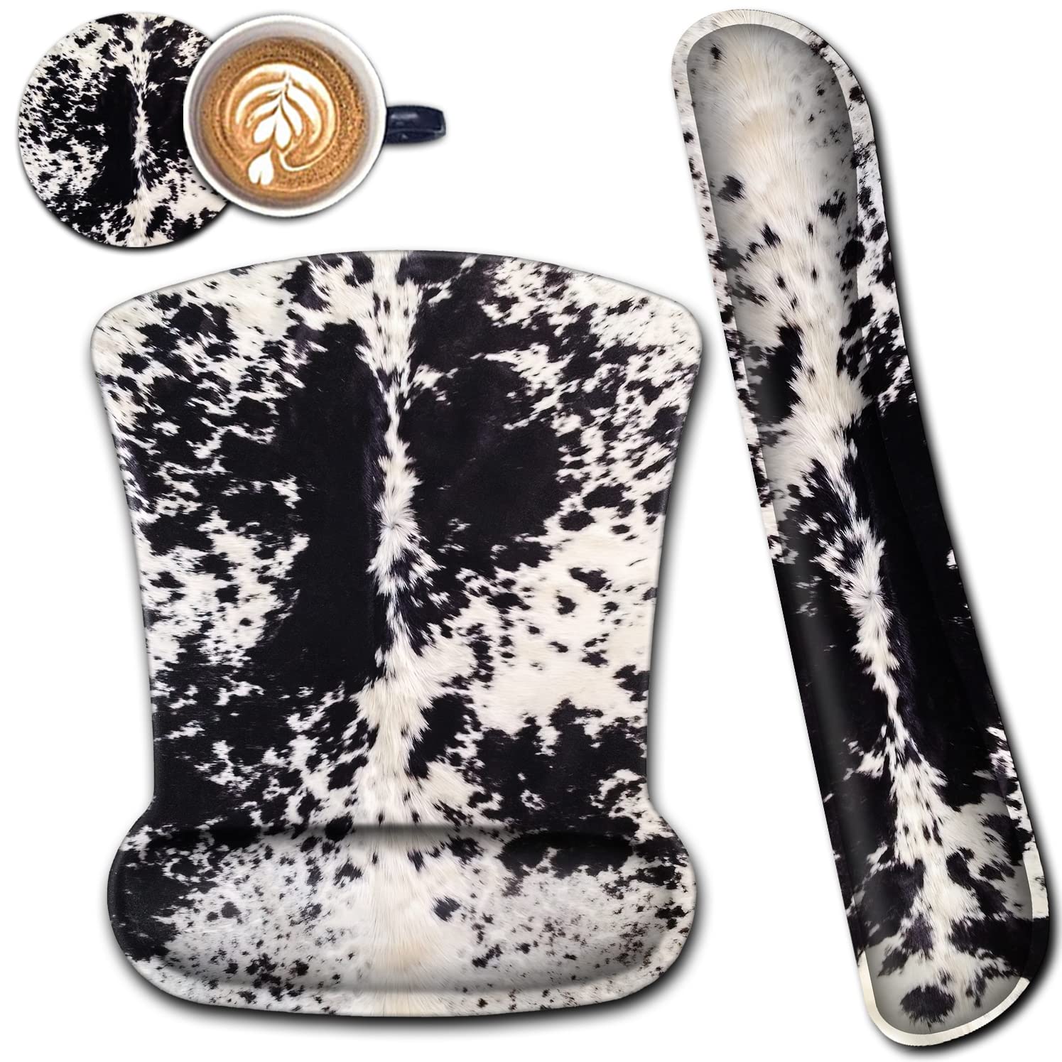 Tappetino per mouse ergonomico con supporto per il polso e poggiapolsi in memory foam, tappetino per mouse in gel con base antiscivolo in PU, poggiapolsi per tastiera per casa, ufficio, tappetino per