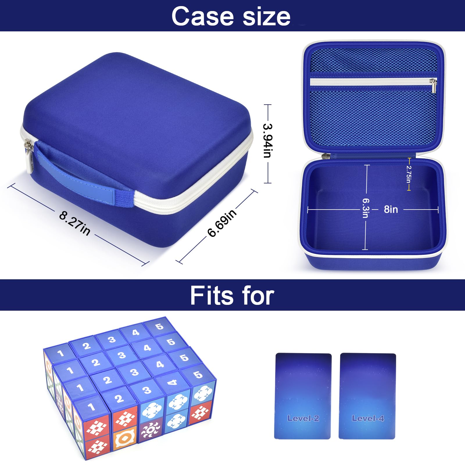 GWCASE Carrying Case Compatible with Uzzle 3.0 Board Game, Family Board Games for Adults & Children, Block Puzzle Games Portable Organizer, for Travel & Home Storage (Bag Only)