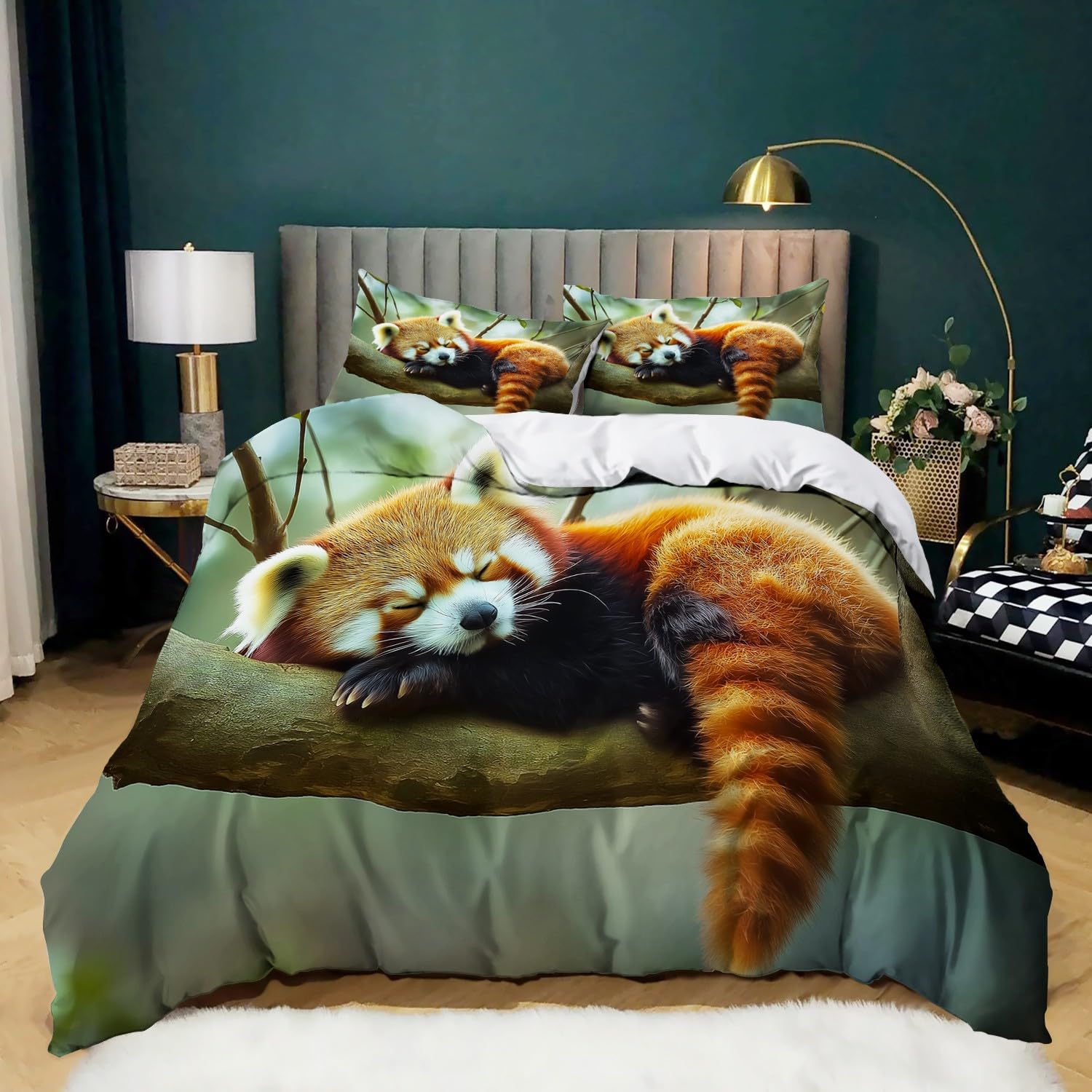 Parure de lit panda roux 240x220 pour des nuits tendres et un sommeil serein