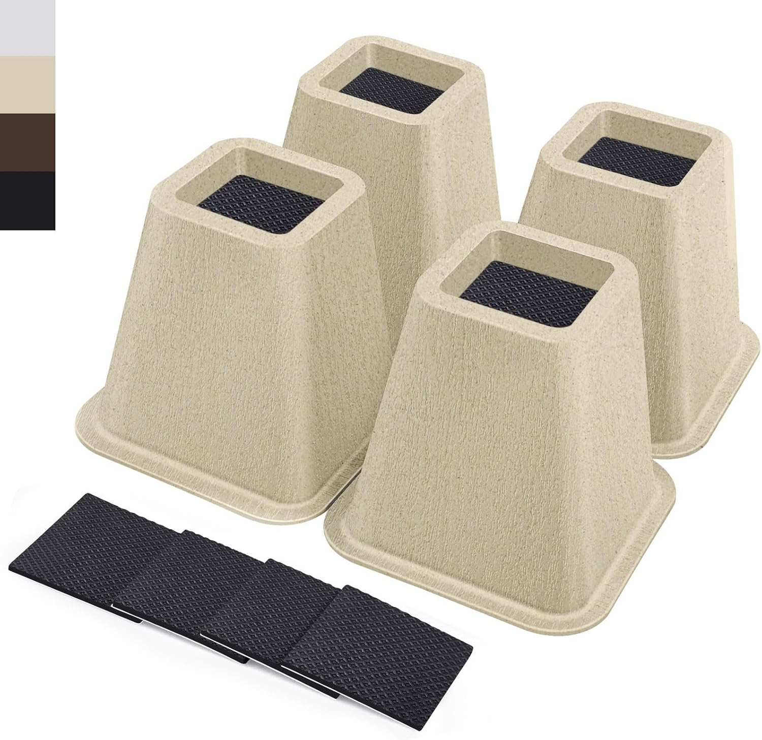 Amazon.com: ANNKUT 6 Inch Heavy Duty Bed Risers, Furniture Risers for ...