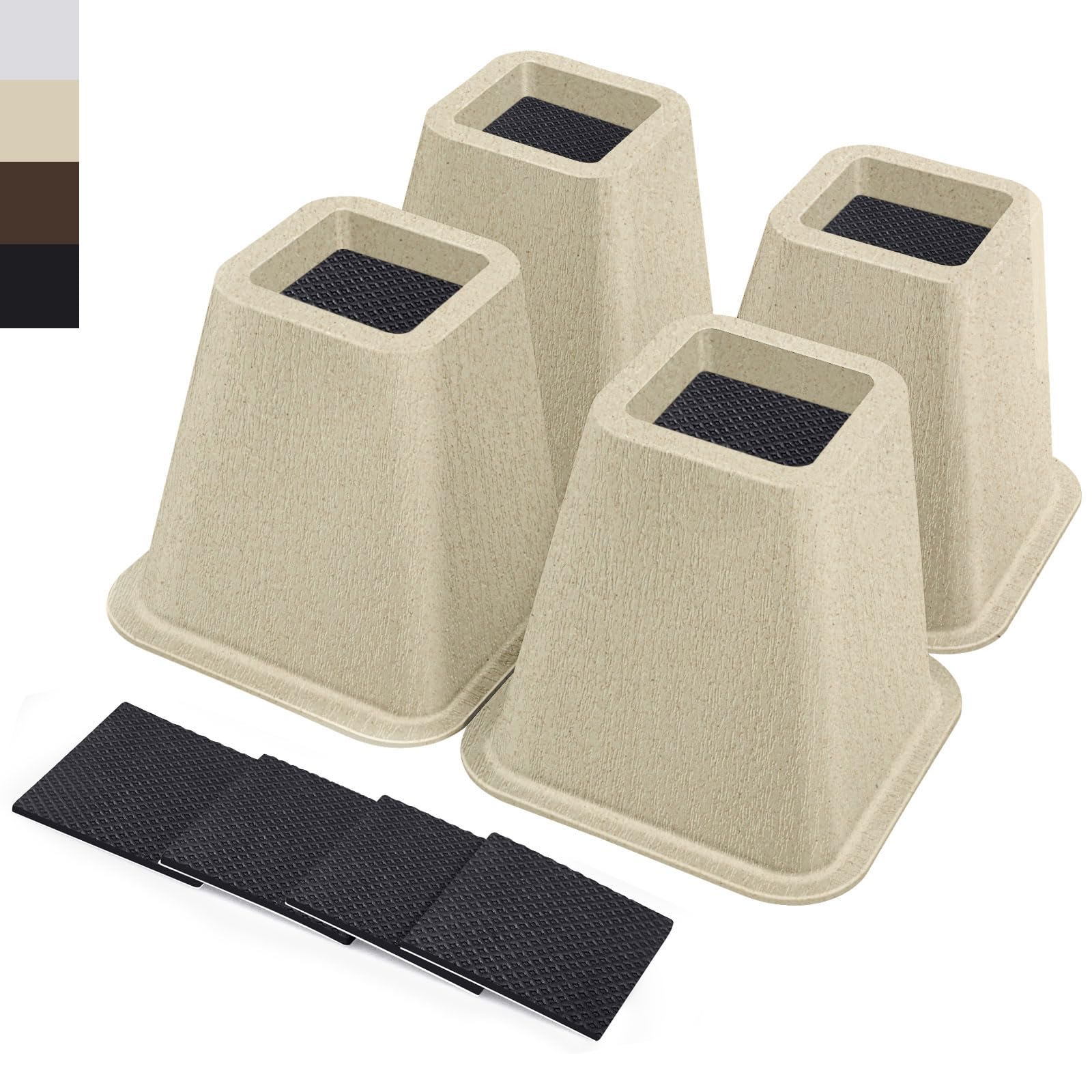 ANNKUT 6 Inch Heavy Duty Bed Risers