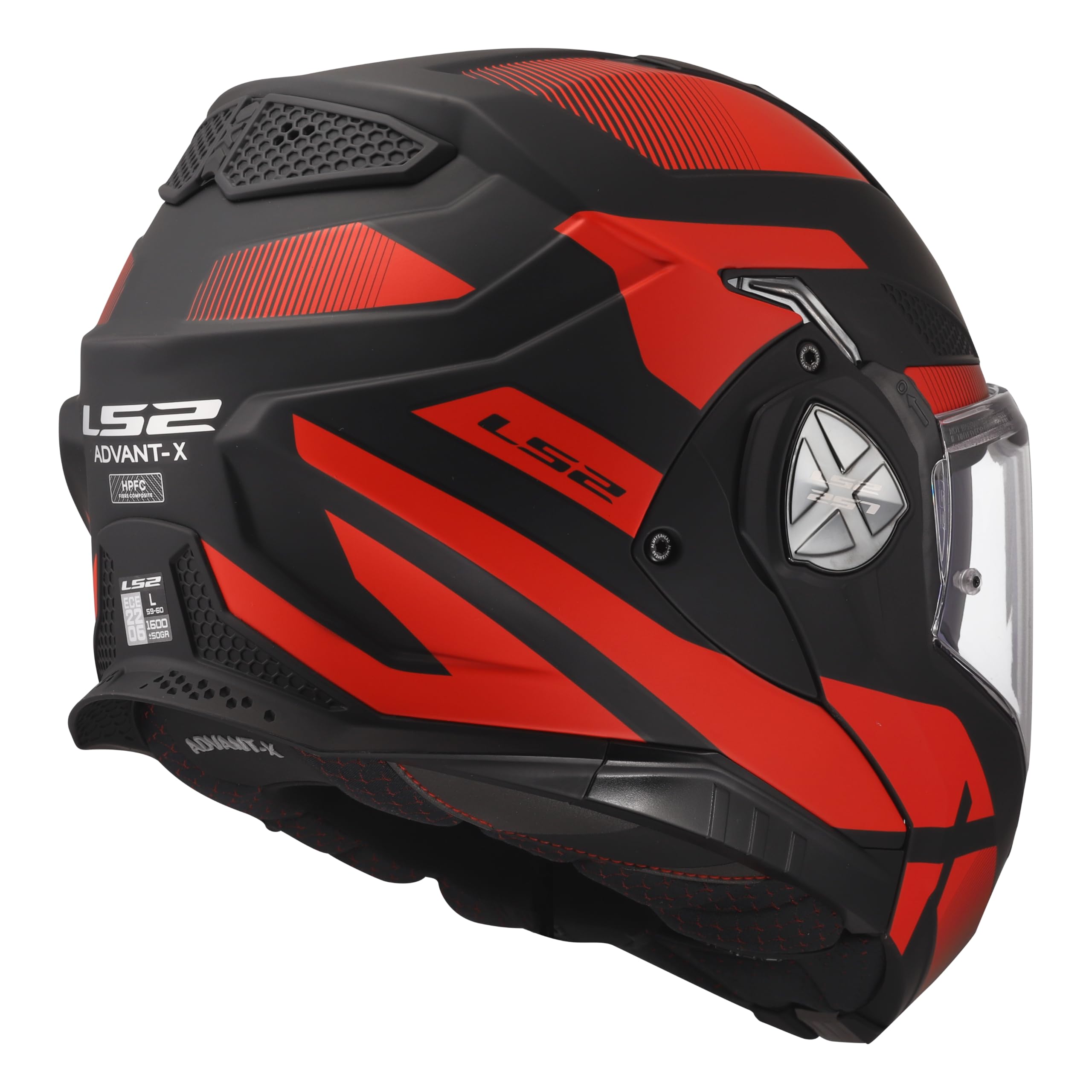 LS2, Casque Moto Modulable ADVANT X NOVA Black Red, M