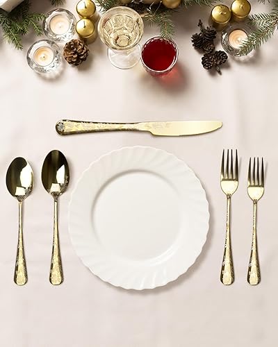 Miniatura 5 de Aoresac - Juego de cubiertos de 20 piezas para 4, diseño de flores de mariposa, esmalte de espejo, tenedores, cucharas y cuchillos, para el hogar y