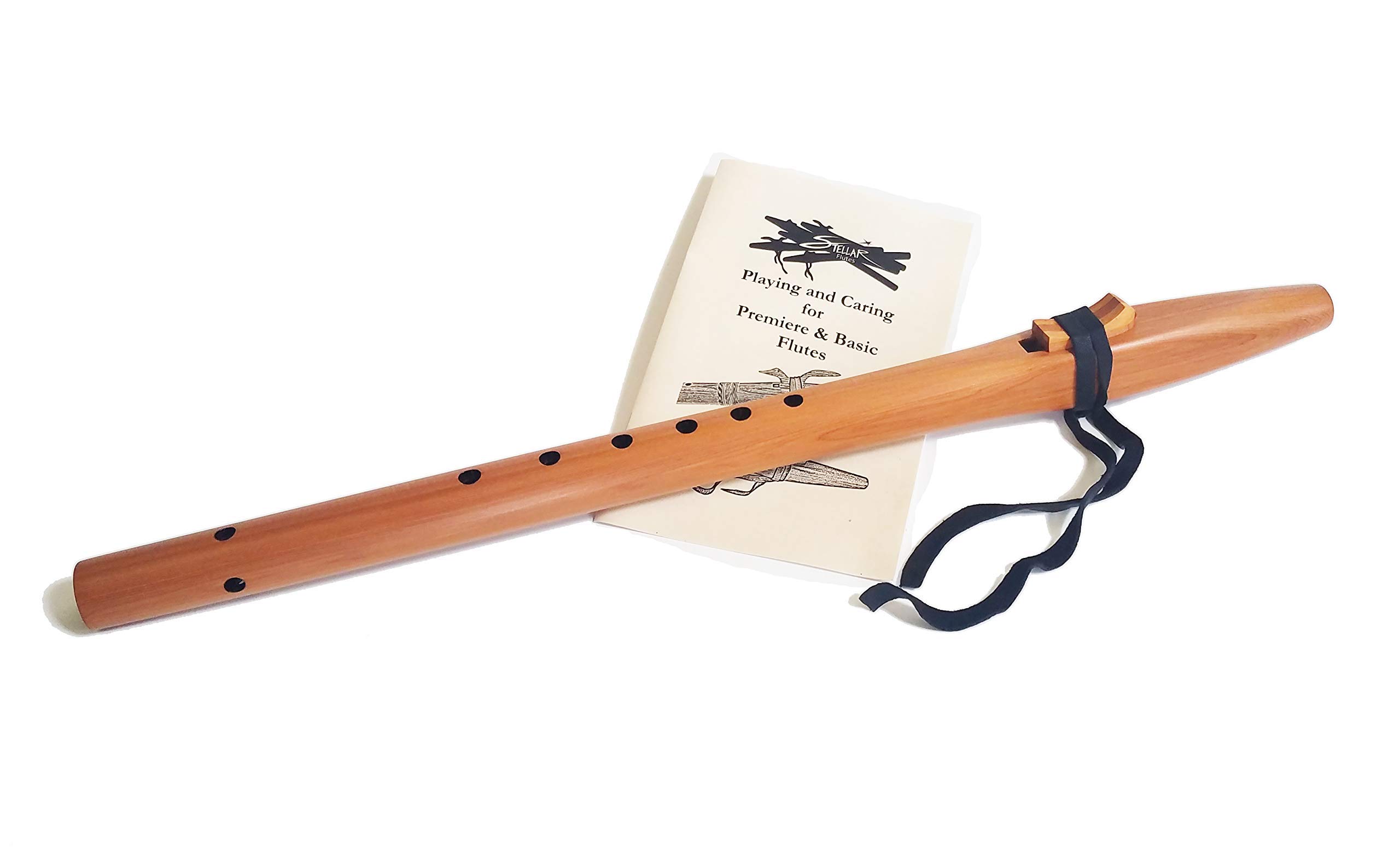 Native American Style G Flute, Cedar Beginner Flute Package with Book by Stellar Flutes. Stellar Basic G Flute (Flute Bag Not Included)