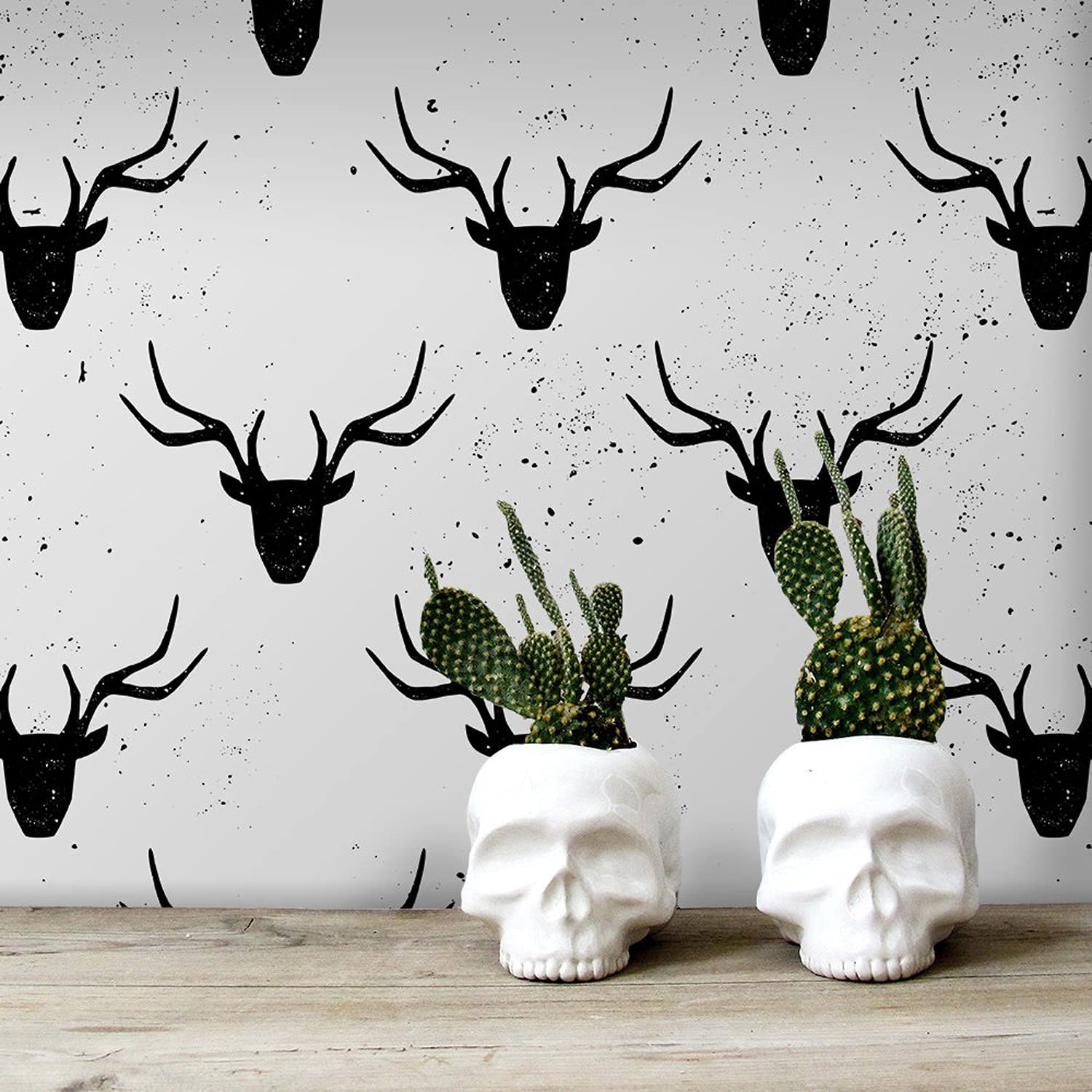 Papier peint tête de cerf Coloray pour masquer les imperfections de vos grands murs