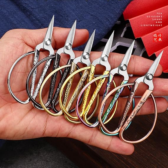 3.3-inch Small Sewing Embroidery Scissors, Stainless Steel Little Scissors Sharp Tip Detail Shears for Sewing Crafting, Art Work, Cross Stitch Cutting, Handcraft, Needlework DIY Tools Black