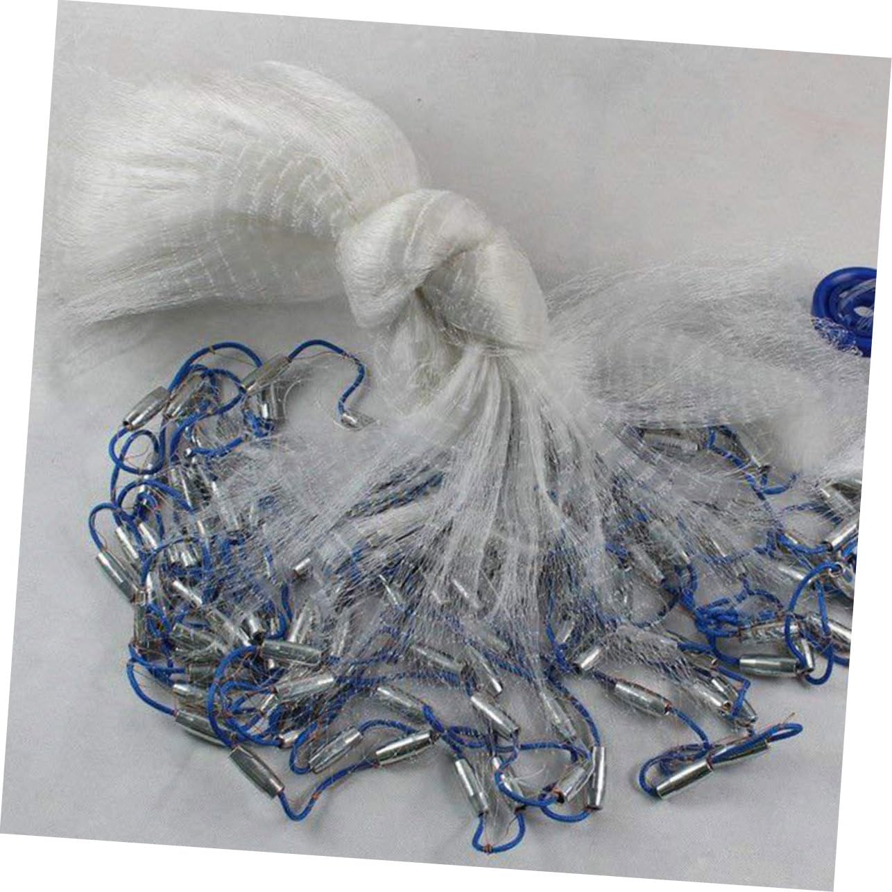 SUPVOX Retino per Pesca a Mano senza Anelli Rete Maglia Piccola in Plastico e Acciaio Inossidabile, Rete da Lancio Pieghevole per Pesca All'aperto
