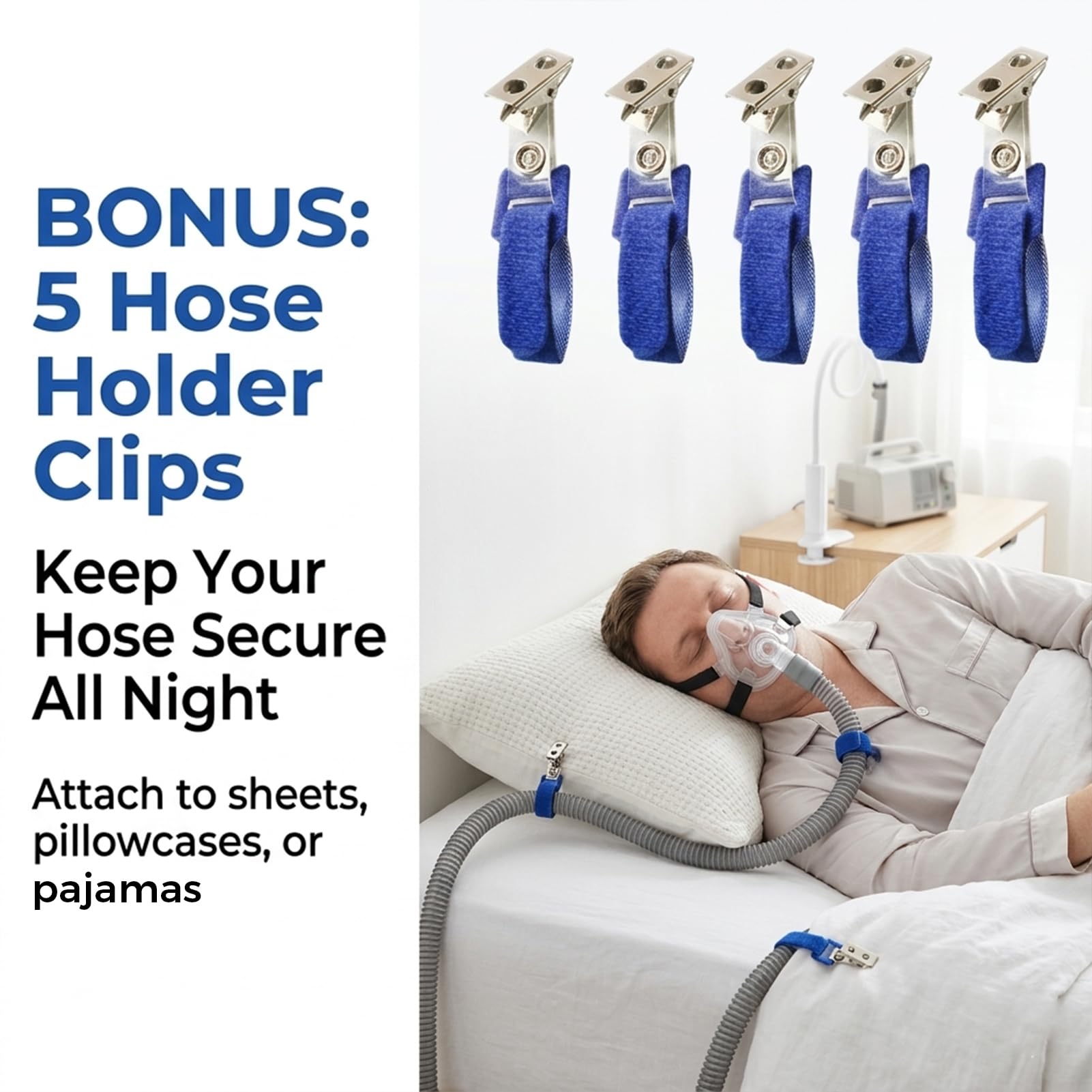 Amazon.co.jp: CPAP ベッド用ホースホルダー、調節可能なCPAPホース