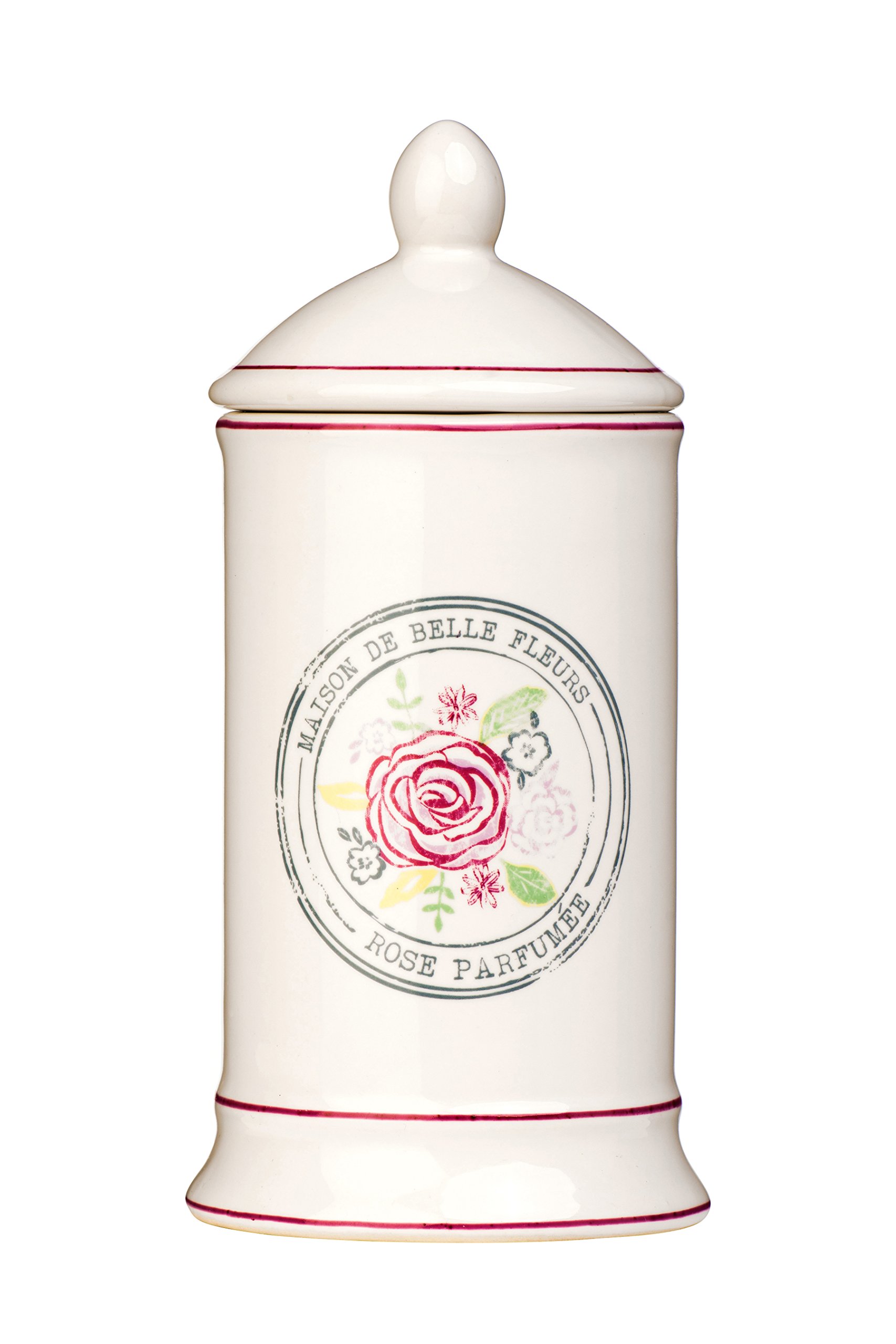 Premier Cream Housewares Belle Cotton Bud Jar,