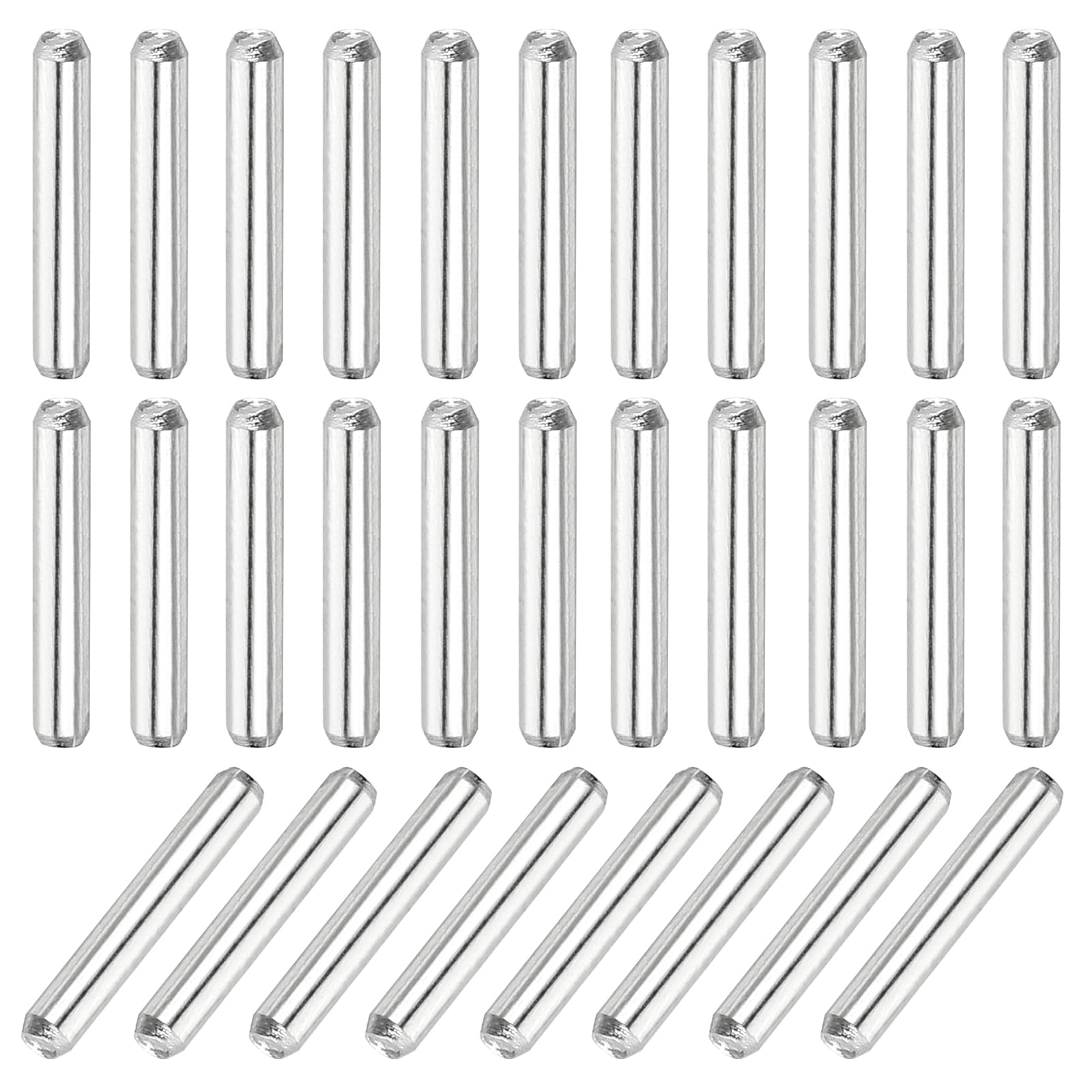 QUARKZMAN 110pz 1mm x 6mm, Cilindrica Perno in 304 Acciaio Inox, Spina Centraggio, Perno di Supporto in Metallo, Perni per Produzione Meccanica Industria Installazione Mobili, Argento