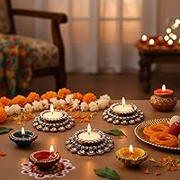 Vista 3 de LoveNspire Portavelas decorativo para Día de Acción de Gracias, para decoración del hogar, Día de Acción de Gracias, para centro de mesa, mesa