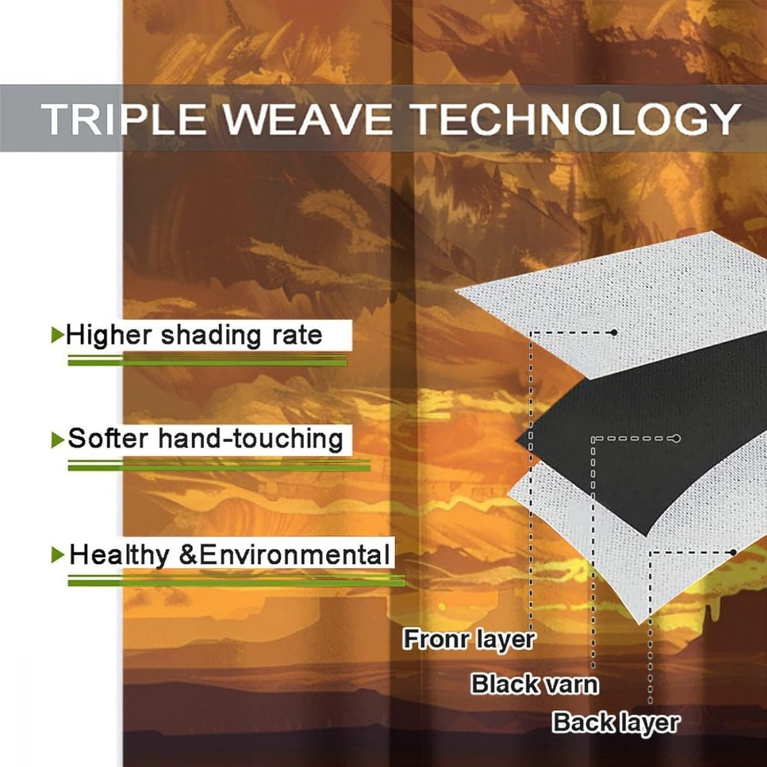 Western Cowboy Nature Blackout Curtains for Bedroom/Living Room, Retro Desert Horse Sky Grommet Curtains Thermal Insulated Window Drapes, 2 Panels, Each 21W x 45L