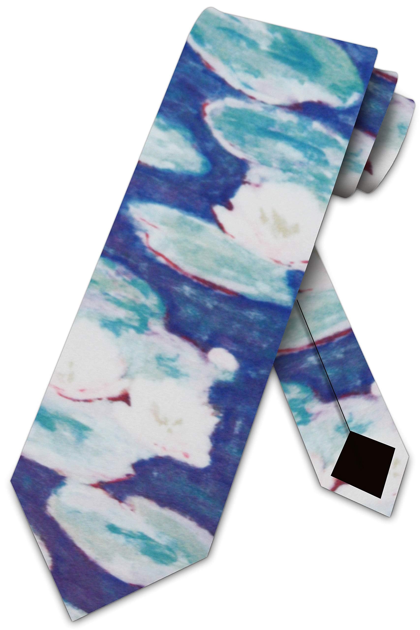 Three Rooker Men's Blue Water Lillies Ties Art Tie Monet Neckties