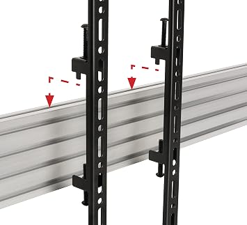 B-Tech Flat Screen Interface Arms System X Universal Interface, BT8390-VESA400F_B (System X Universal Interface Arms - VESA 400, Flat Panel Mount arm, Black, 70 kg, Rail, 177.8 cm (70),)