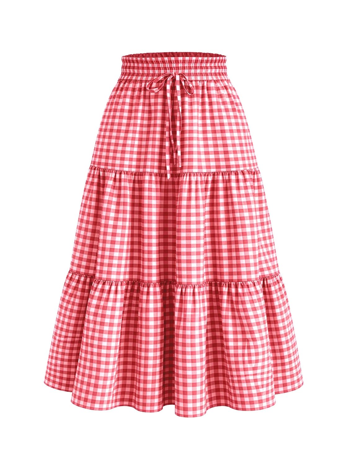 Aahwan Women's Polycotton Maxi Solid Tiered Ruched Elastic Waist Skirt - Review, Price and Buying Guide