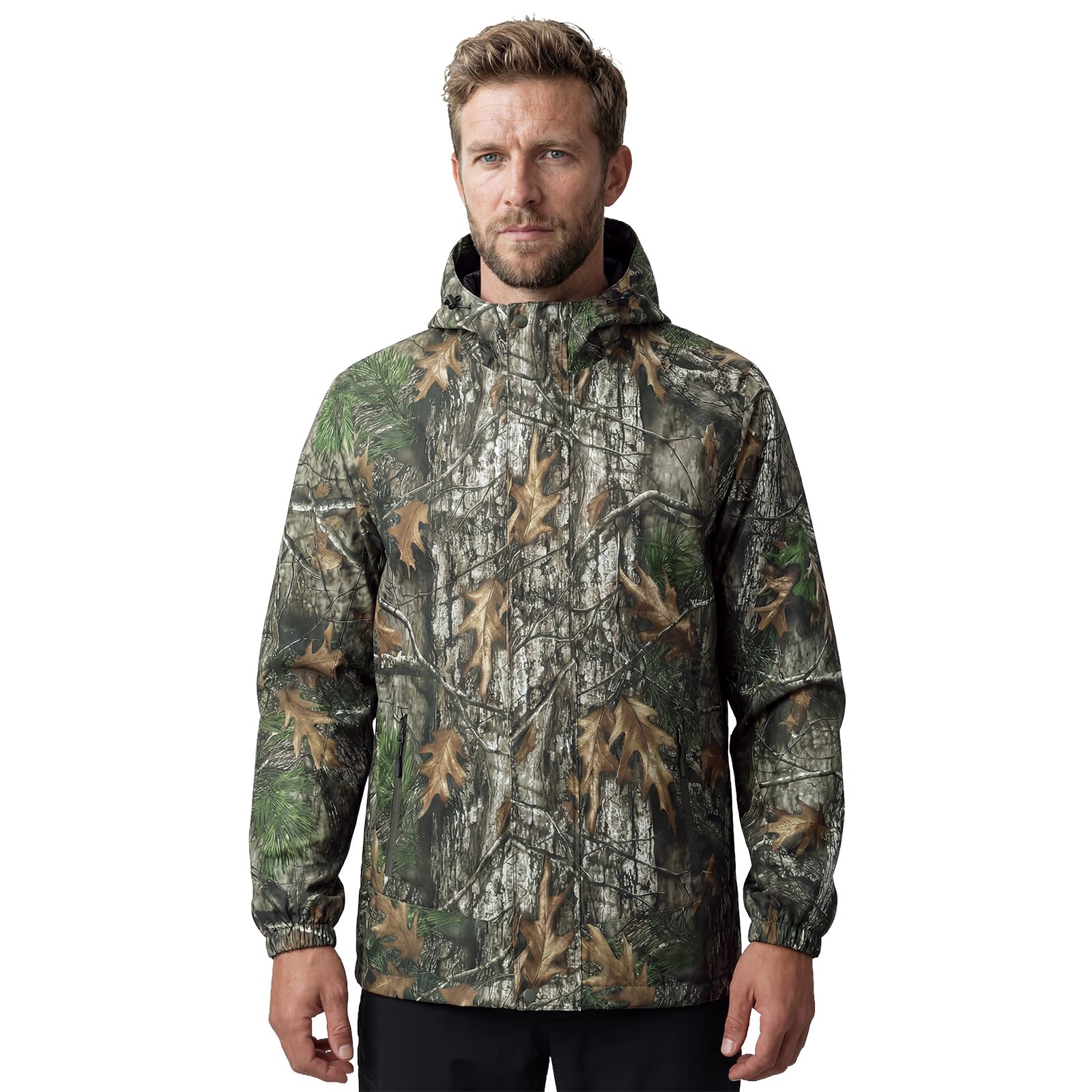 LOOGU Rain Jacket for Men, Packable Waterproof Rain Shell Lightweight, S–3XL for Hiking Fishing Camping