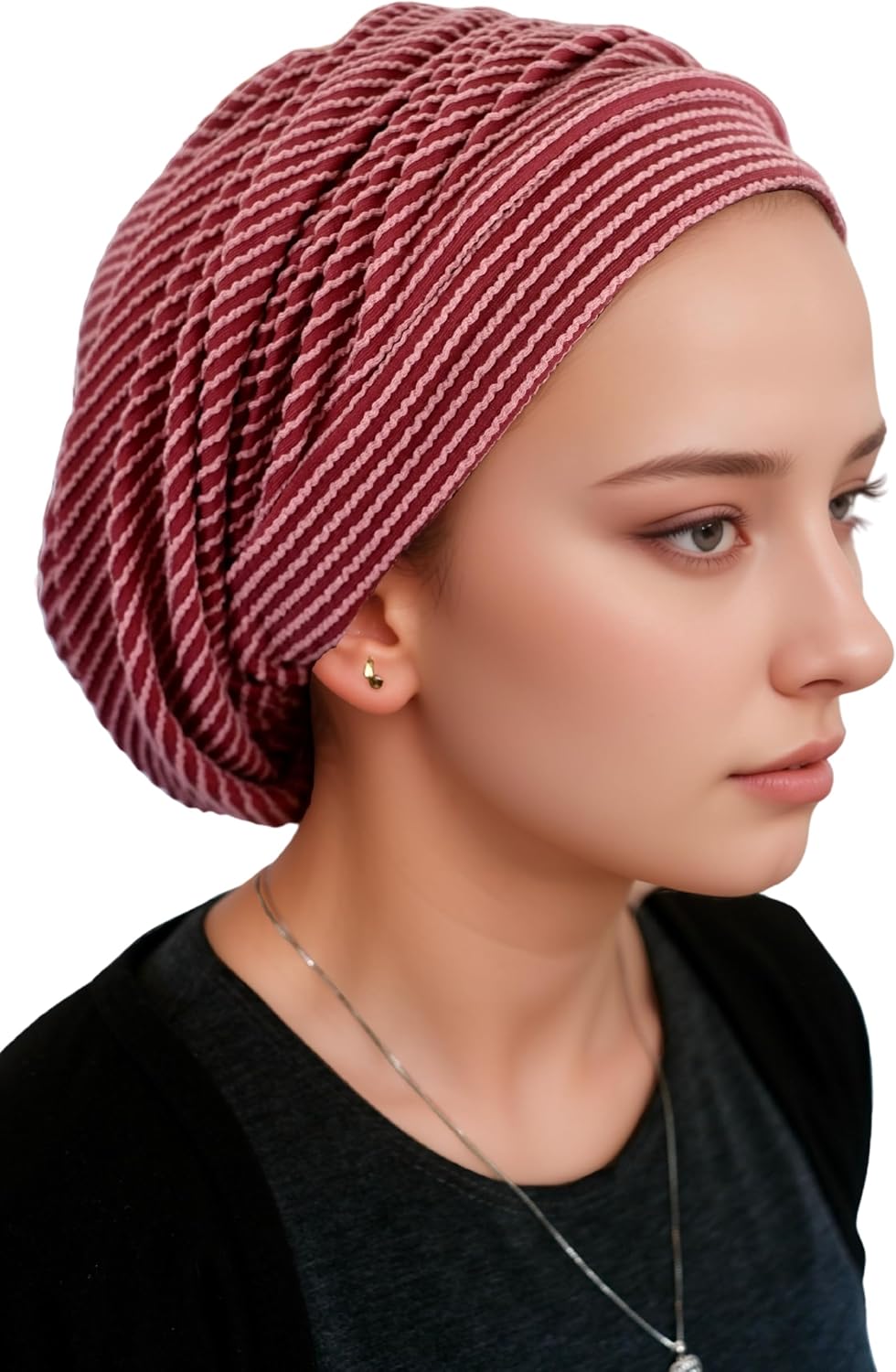 Jewish Head Covering for Women Tichel Slouchy Beanie Beret Snood Headcovering