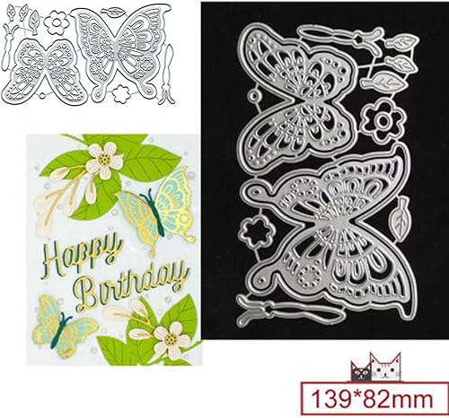 Miniatura 5 de 2 troqueles de metal de hojas de flores, mariposas, hojas de corte, mariposas, troqueles de corte para álbumes de recortes, álbumes de recortes,