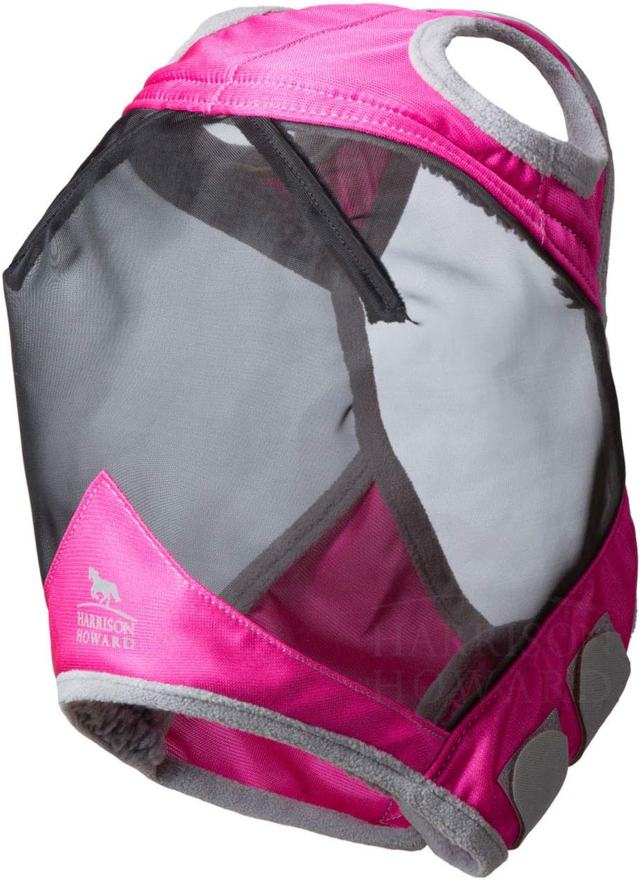 Harrison Howard CareMaster Pro Luminous Fly Mask Large Eye Space Standard Flamingo Full Size