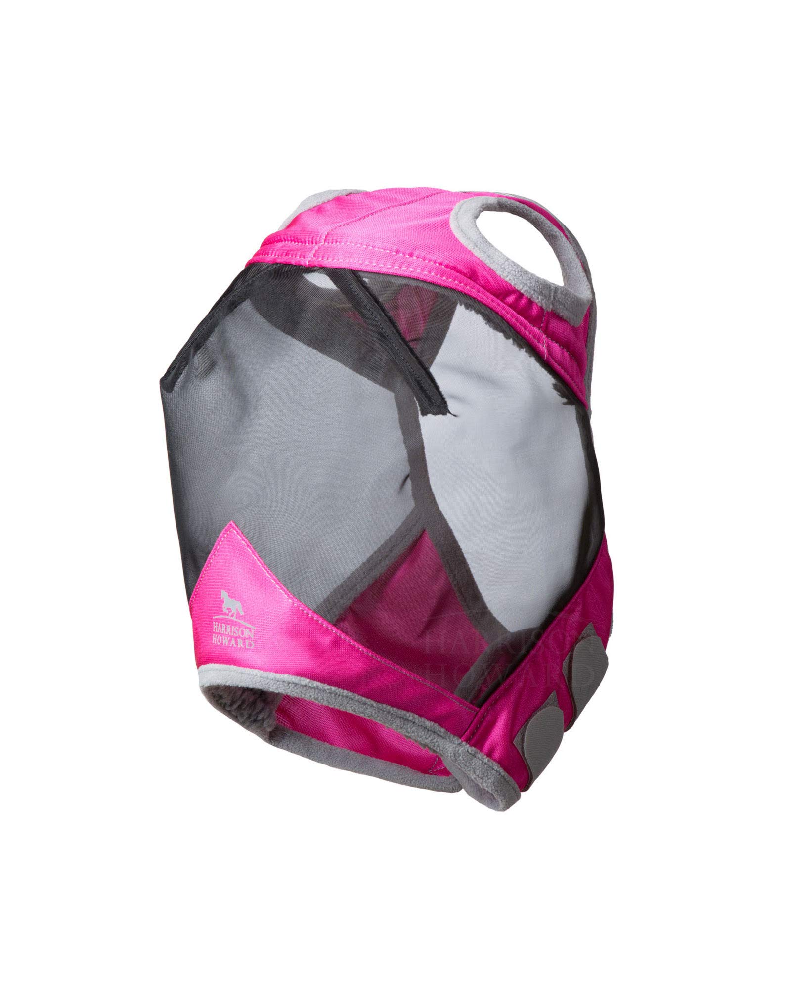Harrison Howard CareMaster Pro Luminous Maschera anti-mosche per cavallo UV protezione Rosa (XL; Extra Full)