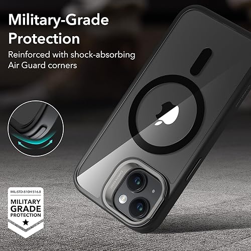Miniatura 7 de ESR Funda para iPhone 15, compatible con MagSafe, funda protectora de grado militar, funda para teléfono con soporte integrado, cubierta trasera