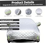 Hail Protector Car Cover for Sedan/SUV, 2025 Upgraded 5 Storeys Thicken Hail Blankets for Car Snowproof, Waterproof, Windproof & Sun UV Protection, Includes Anti-Theft Hooks (for SUV)