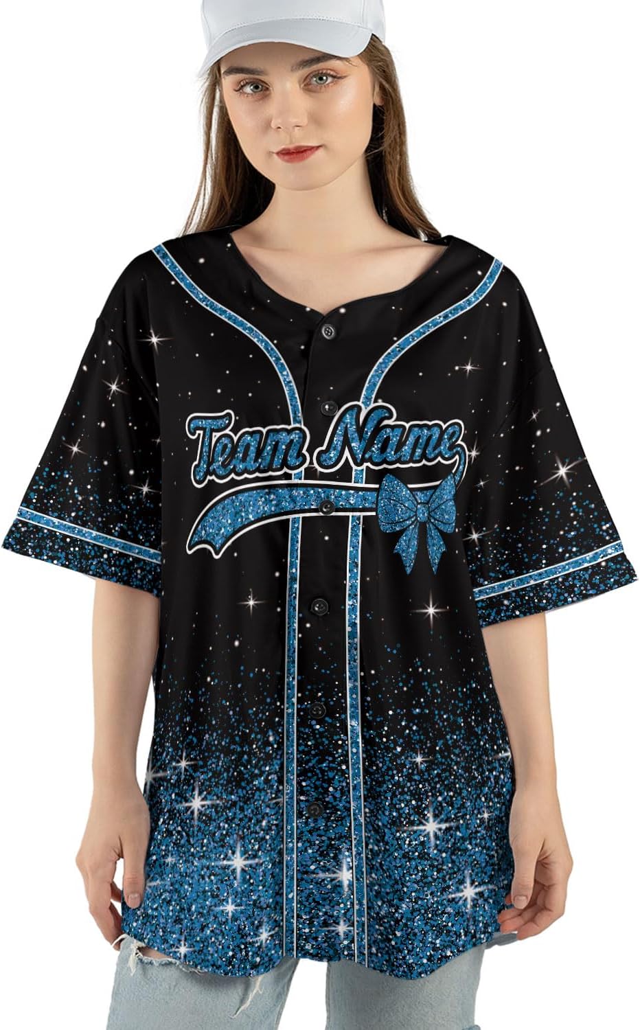 Personalized Cheerleading Team Baseball Jersey, Cheer Coach Jersey Gifts, Cheer Shirt Uniforms, Glitter Jersey S-5XL