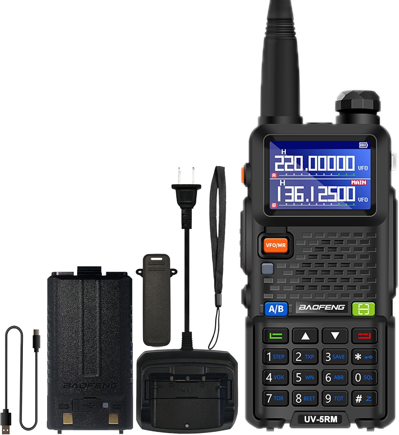 BAOFENG UV-5RM Two Way Radio with included accessories