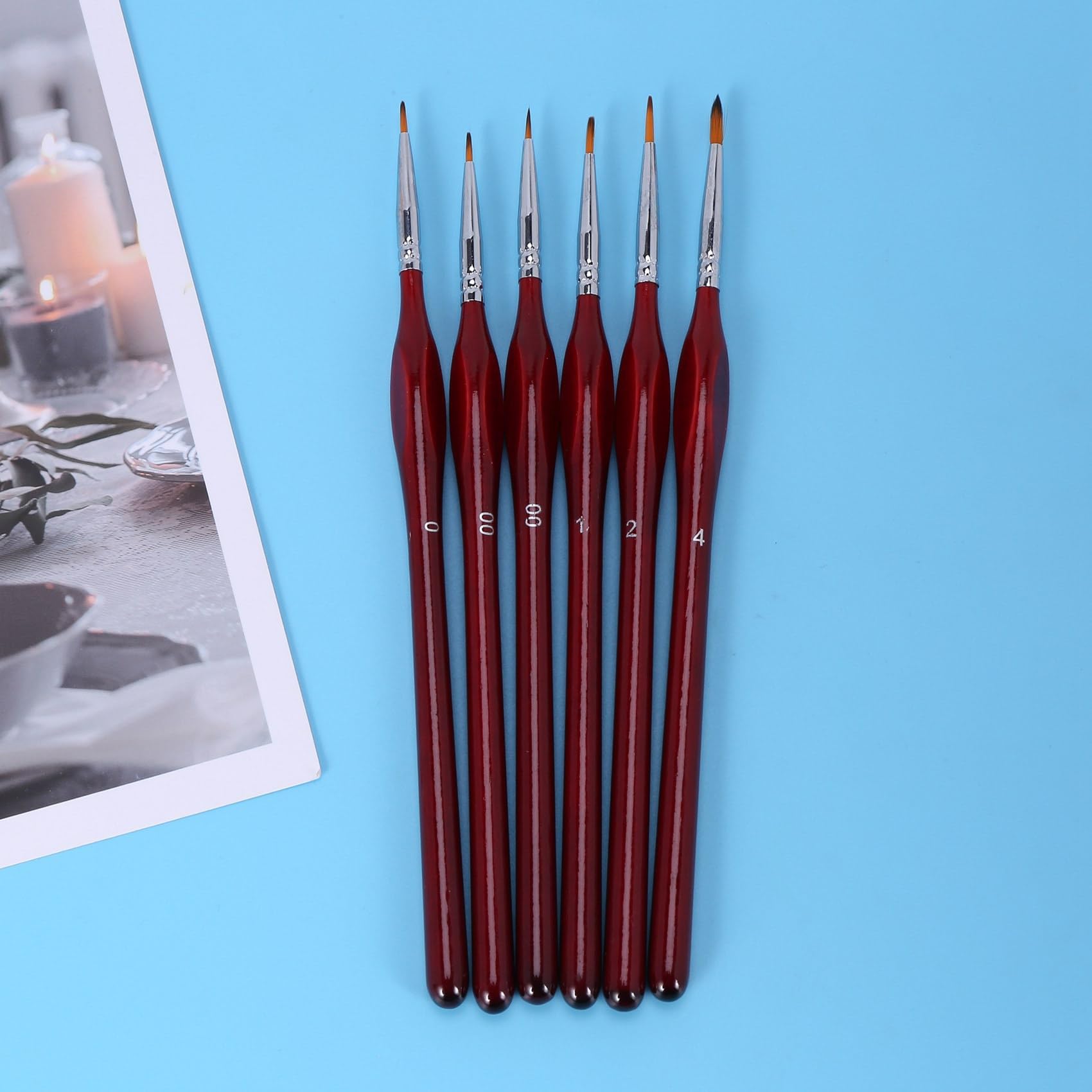 Lot de 120 pinceaux de peinture fins, pour acrylique, aquarelle, à l'