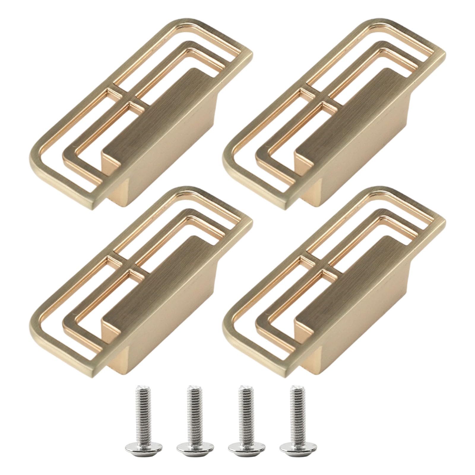 Kalttoy 32 Hole Distance 4Pcs Metal Cabinet Knob Drawer Pulls Simple Square Furniture Decorative Handle For Kitchen Cupboard Wardrobe Enduring Furniture Handles And Knob For Dressers Modern