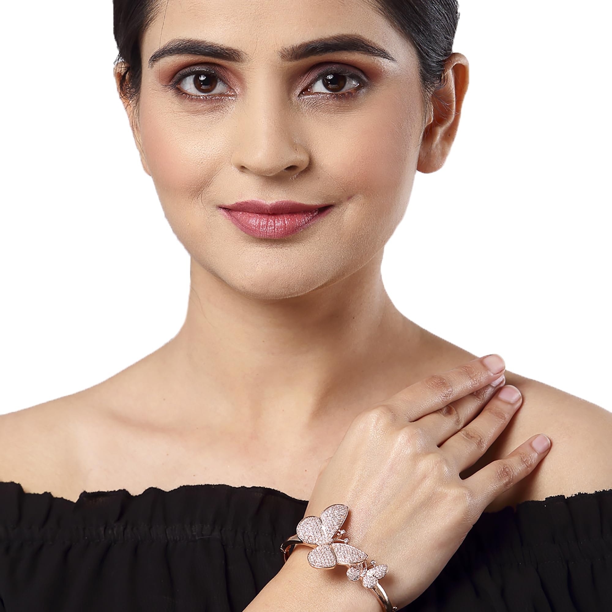 Rhodium-Plated American Diamond Kada Bracelet Design_05
