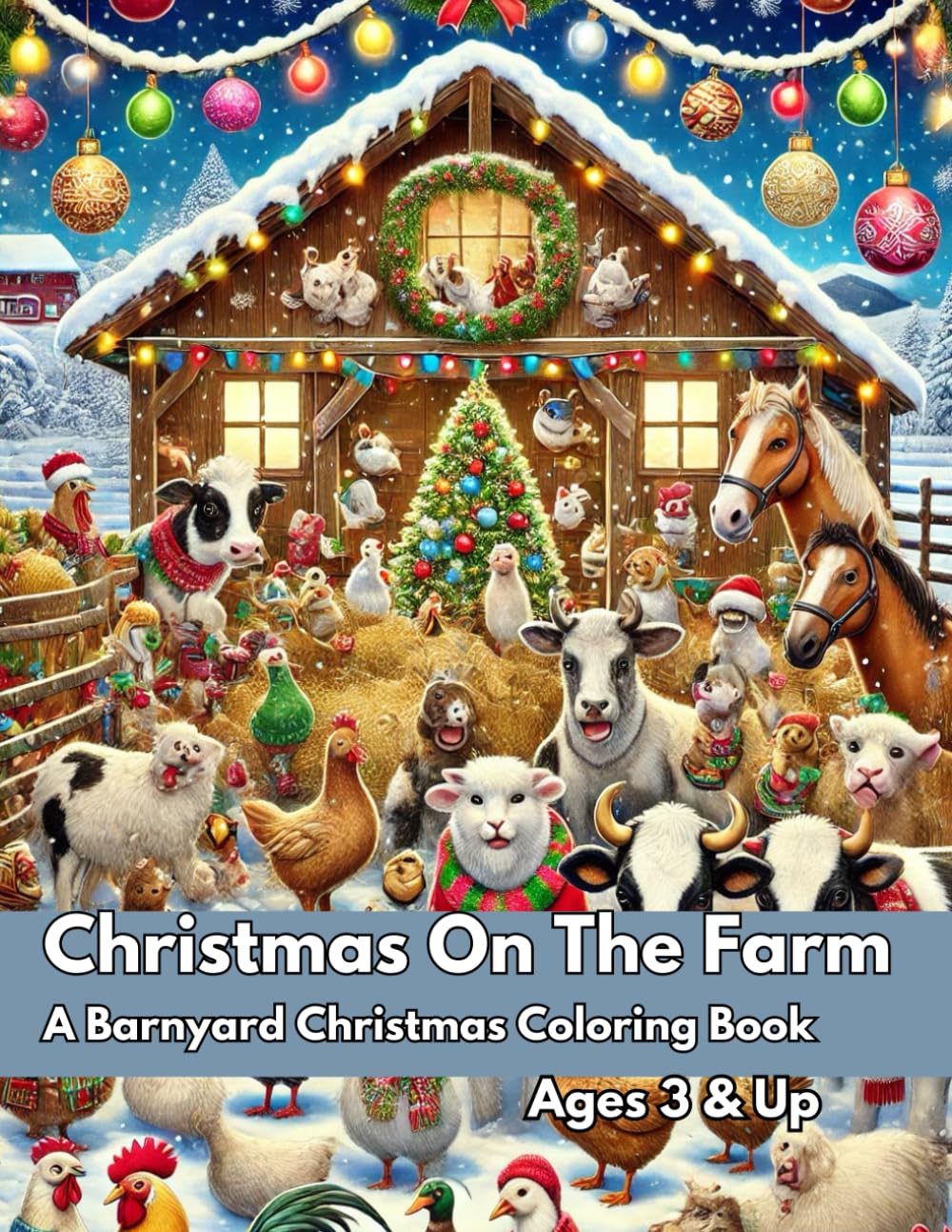 Christmas On The Farm: A Barnyard Christmas Coloring Book