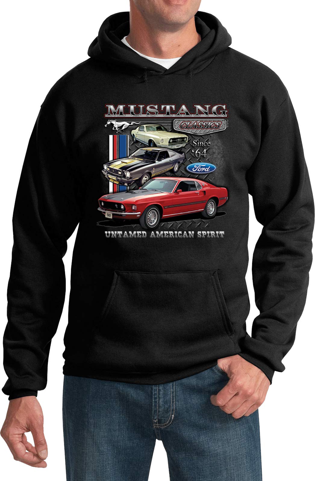 Ford Mustang Untamed Hoodie, Black 4XL