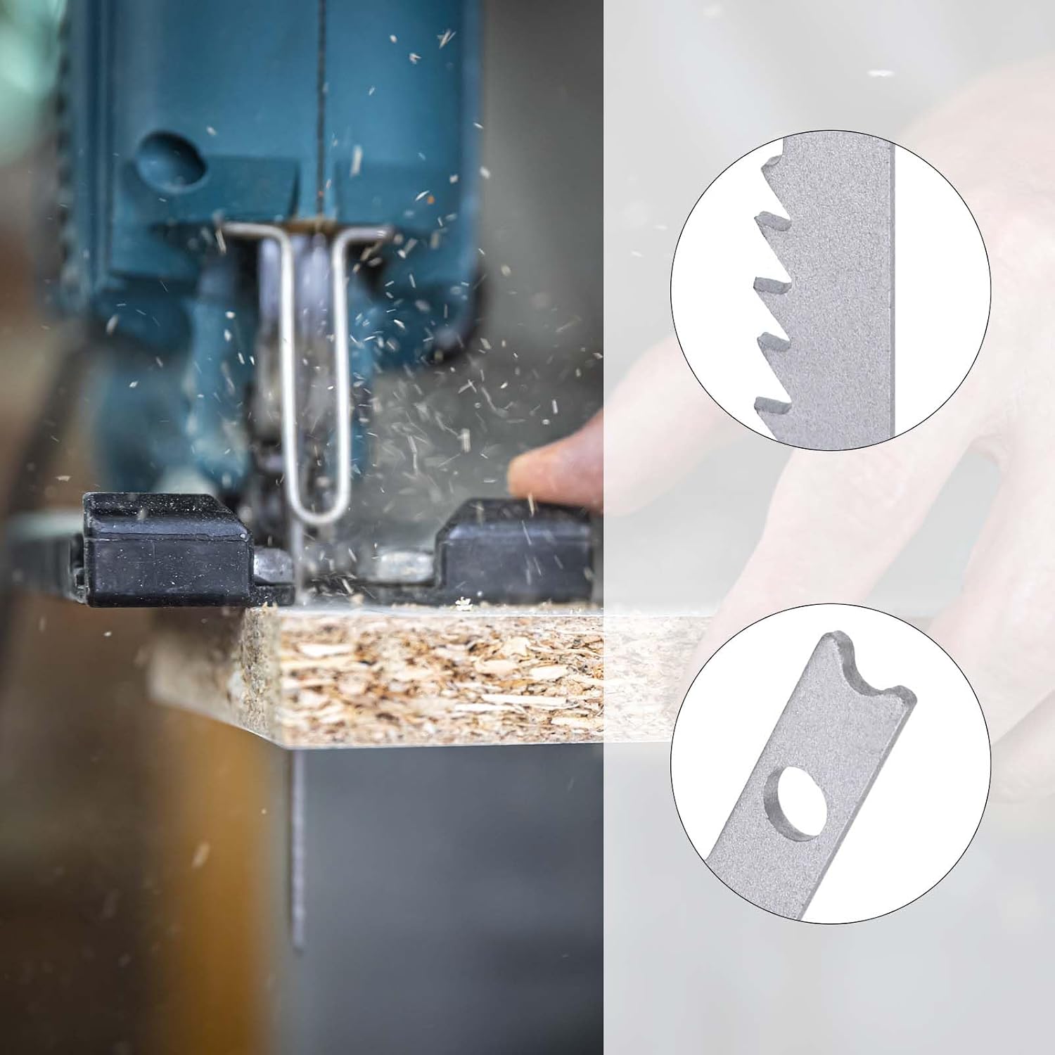 17PCS Jigsaw Blades Wood Jig Saw Blade Set for Wood Universal U T-Shank Jig Saw Blade Plastic Metal Cutting, 6T 8T 10T 14T 18T 24T 32T T111D T101AO T101BR T101D T101B T118A T118B T144D T244D T111C
