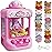 Marlrin Claw Machine for Kids, Mini Vending Machine Girls Unicorn Toys, Candy Grabber Prize Dispenser with Sound & 20 Mini Plush Toys, Electronic Arcade Game Indoor Toy for Home Party Birthday Gifts