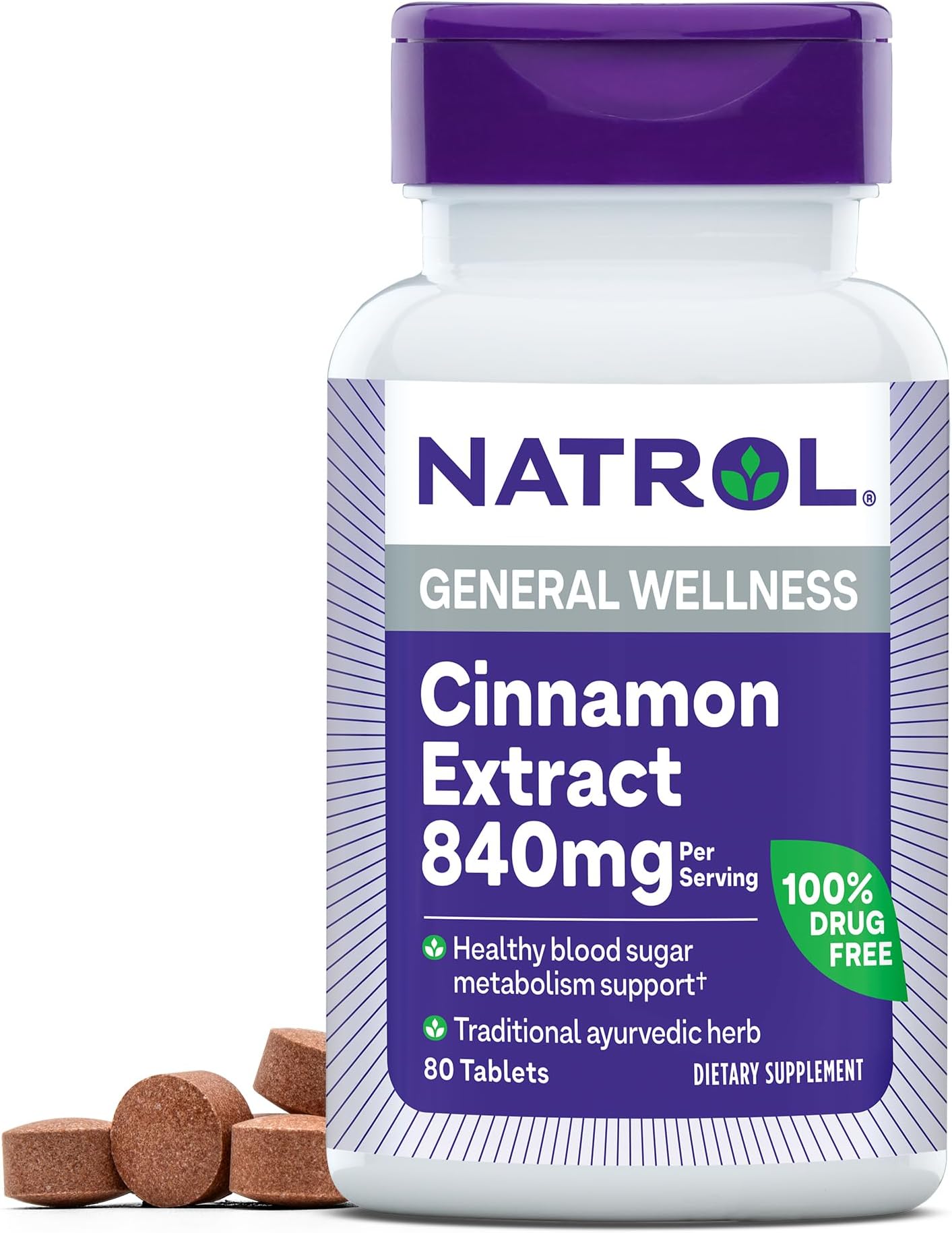 Natrol Cinnamon Extract Tablets 1 000Mg 80 Count 80 Tablets