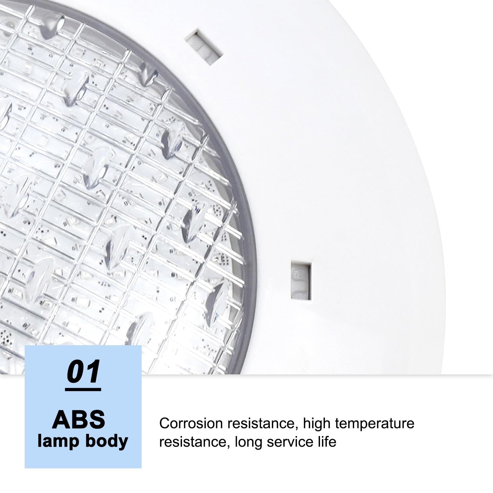 flexman Luce della Piscina, AC12V IP68 Luce Bianca Impermeabile di Illuminazione a LED, Luce Subacquea Montata a Parete per Acquari, Serbatoi di Pesce, Fontane, Stagno (35W)