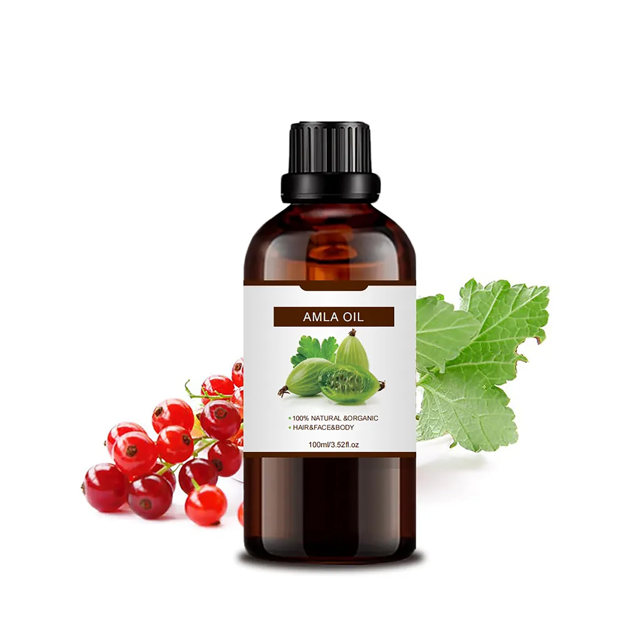 100% Pure Amla Oil Essential Oil for Hair Growth,Premium Carrier Oil,Body & Face Moisturizing,Scalp Massage, Natural Organic for Skin,Hair Dry Damaged